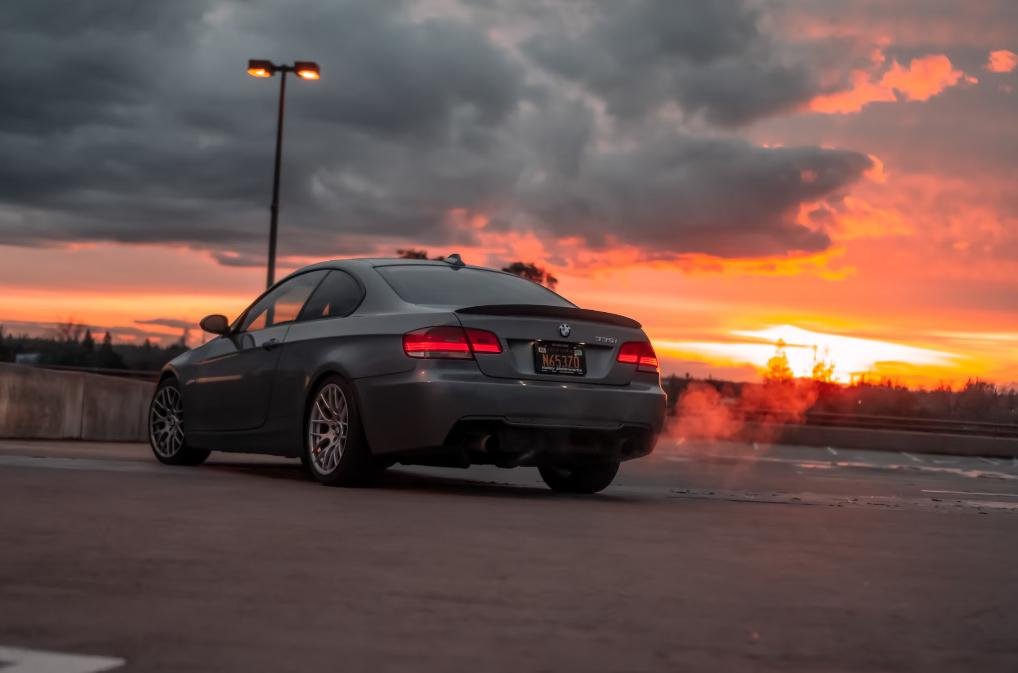 A car on the road in Knoxville, TN.